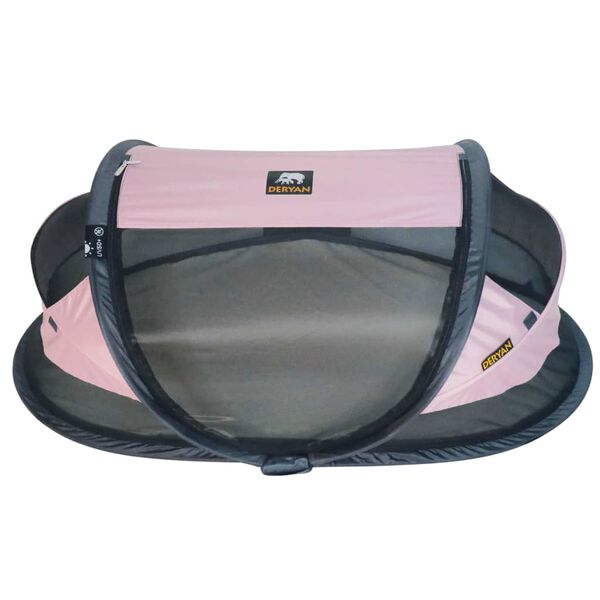 DERYAN pop-up rejseseng Baby Luxe med myggenet lyser&oslash;d