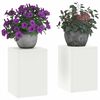 vidaXL Planteholder 2 pcs Hvid 24 x 24 x 35 cm St&aring;l