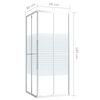 vidaXL brusekabine 80x80x180 cm sikkerhedsglas