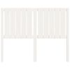 vidaXL sengegærde 125,5x4x100 cm massivt fyrretræ hvid