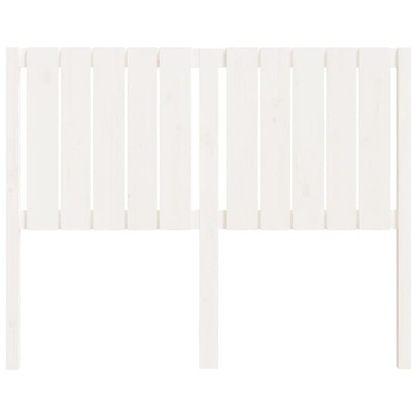 vidaXL sengegærde 125,5x4x100 cm massivt fyrretræ hvid