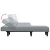 vidaXL L-formet sovesofa 255x140x70 cm stof lysegr&aring;