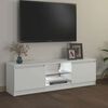 vidaXL tv-skab med LED-lys 120x30x36 cm hvid