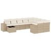 vidaXL sofas&aelig;t til haven 10 dele med hynder polyrattan beige