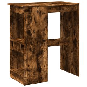 vidaXL barbord med stativer 90x47,5x103,5 cm konstrueret tr&aelig; r&oslash;get eg