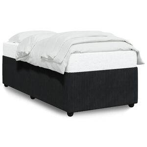 vidaXL Sengeramme uden madras Sort 100x200 cm Fl&oslash;jl