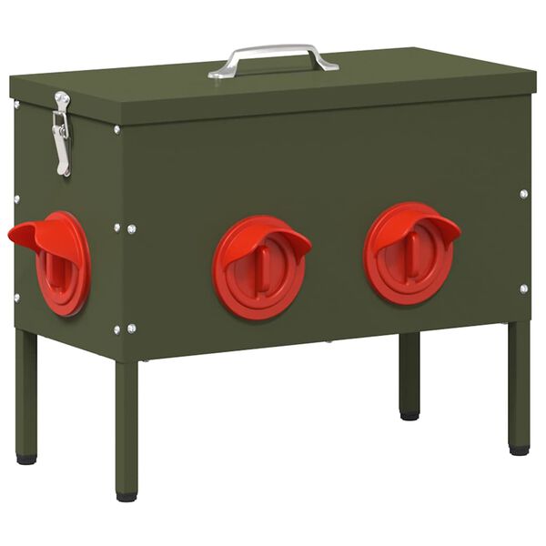 vidaXL H&oslash;nsefoder 2 pcs Oliven gr&oslash;n 41,5 x 20,5 x 33 cm