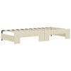 vidaXL daybed med udtræk og madrasser 90x200 cm kunstlæder cremefarvet