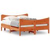 vidaXL sengeramme uden madras 140x190 cm massivt fyrretr&aelig; gyldenbrun