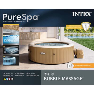 Intex boblebad med massagefunktion PureSpa 216x71 cm 6 pers. rund