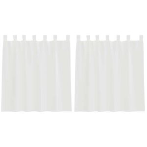 vidaXL voile-gardiner med l&oslash;kker 2 stk. 140x140 cm hvid