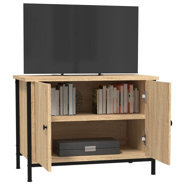 vidaXL TV-skab med låger Sonoma Eg 60x35x45 cm konstrueret træ