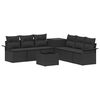 vidaXL Sofa S&aelig;t 8 stk. Sort Poly Rattan og St&aring;l
