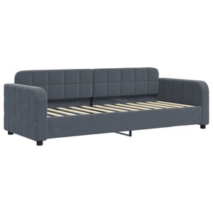 vidaXL daybed 80x200 cm velour m&oslash;rkegr&aring;