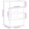 vidaXL TV-skab 2 pcs Sort 40 x 30 x 60.5 cm Konstrueret træ