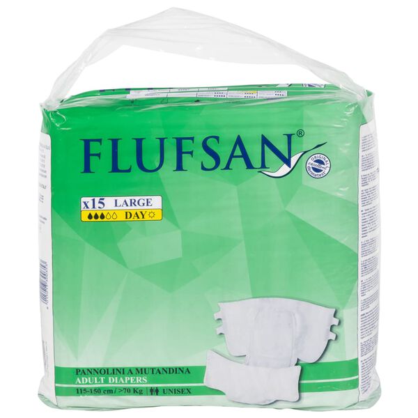 Flufsan voksenbleer 15 stk. str. L