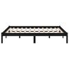 vidaXL sengeramme 200x200 cm massivt fyrretr&aelig; sort