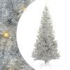 vidaXL Juletr&aelig; med 300 LED'er med stativ S&oslash;lv 240 cm PET