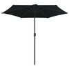 vidaXL haveparasol med aluminiumstang 270x246 cm sort