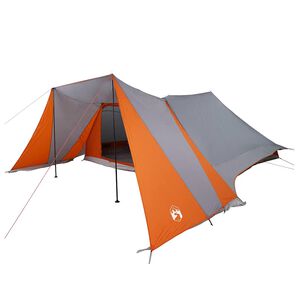 vidaXL Tipi telt 12-personers Gr&aring; og orange taft