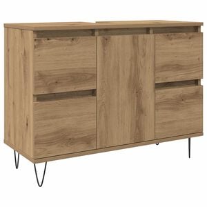 vidaXL badev&aelig;relsesskab 80x33x60 cm konstrueret tr&aelig; kunsteg