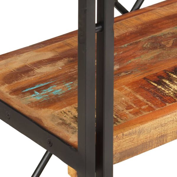 vidaXL bogreol m. 3 hylder 60x30x80 cm massivt genbrugstræ