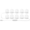 vidaXL Spejl Lygter 12 pcs Hvid 4.5 x 4.5 x 4.8 cm Plastik