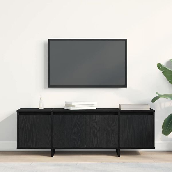 vidaXL TV-skab Sort eg 120 x 30 x 40,5 cm Konstrueret træ