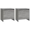 vidaXL sengeborde 2 stk. 45x34x44,5 cm konstrueret tr&aelig; gr&aring; sonoma-eg