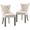 vidaXL spisebordsstole 2 stk. stof beige