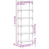 vidaXL bogreol 6 hylder 60x30x188 cm konstrueret tr&aelig; r&oslash;get eg