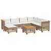 vidaXL sofas&aelig;t til haven 8 dele med hynder polyrattan beige