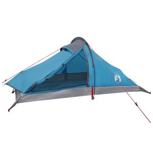 vidaXL Backpacking Telt 4-personers Bl&aring; 185T Polyester med PU Coating