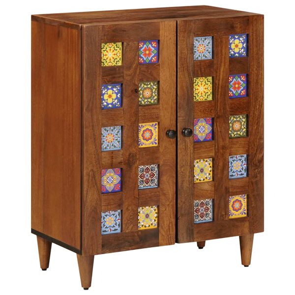 vidaXL Sideboard Valn&oslash;d 60 x 33,5 x 75 cm Massivt mangotr&aelig;