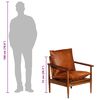vidaXL lænestol ægte læder med akacietræ brun