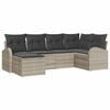 vidaXL Sofa S&aelig;t 6 stk. Lysegr&aring; polyrattan