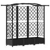 vidaXL H&aelig;vet Bed med Trellis og Tag Sort 163 x 40 x 123 cm PP