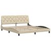 vidaXL sengeramme uden madras 180x200 cm stof cremefarvet
