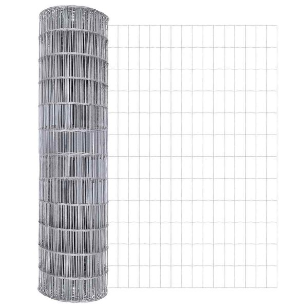 vidaXL Euro Hejn Sølv 1.2 x 25 m Varmegalvaniseret jern