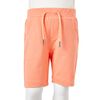 Shorts til børn str. 140 med snøre neon-orange