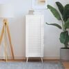 vidaXL skabsl&aring;ge 99,3x39,4 cm lameldesign massivt fyrretr&aelig; hvid