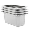 vidaXL gastronorm beholder 4 stk. GN 1/3 150 mm rustfrit st&aring;l