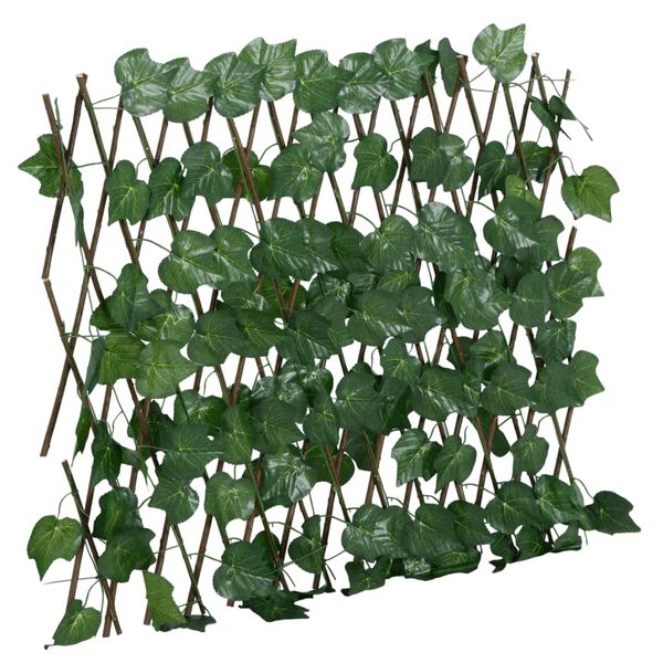 vidaXL espalier med kunstige vinblade 190x60 cm udvidelig gr&oslash;n