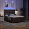 vidaXL LED Box Spring Bed med madras M&oslash;rk Brun 160 x 200 cm Stof