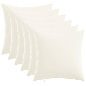 vidaXL Pudebetr&aelig;k 6 stk. HEERLEN Hvid 30 x 30 cm Stof