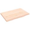 vidaXL bordplade til badev&aelig;relse 60x40x2 cm massivt tr&aelig; ubehandlet