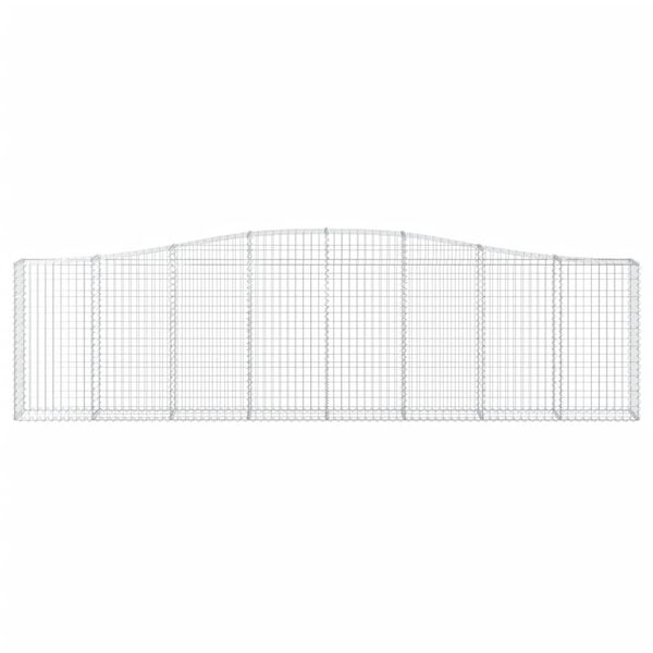 vidaXL buede gabionkurve 20 stk. 400x30x100/120 cm galvaniseret jern