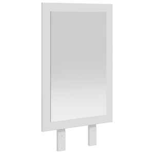 vidaxl Spejl FAUSKE Hvid 43 x 3,5 x 77 cm Rektangul&aelig;r