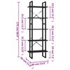 vidaXL bogreol med 5 hylder 60x30x175 cm konstrueret tr&aelig; sort