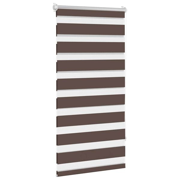 vidaXL Rullegardin i zebradesign 80 x 150 cm kaffefarvet